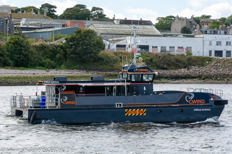 Photograph of the vessel  CWind Artimus pictured arriving at Aberdeen on 10th September 2024
