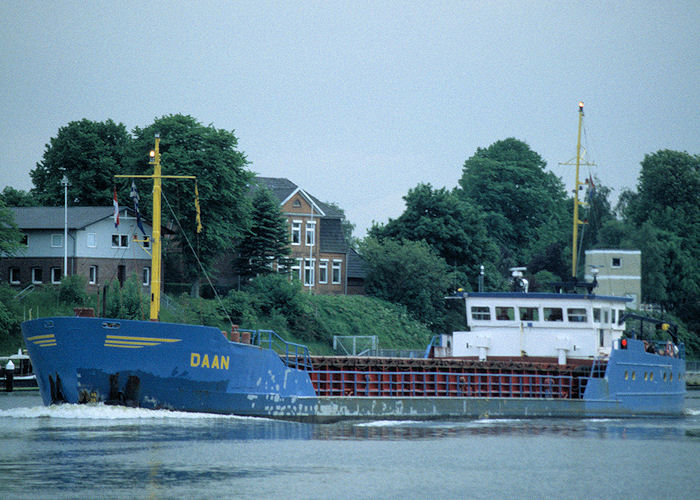 Photograph of the vessel  Daan pictured passing through Rendsburg on 8th June 1997