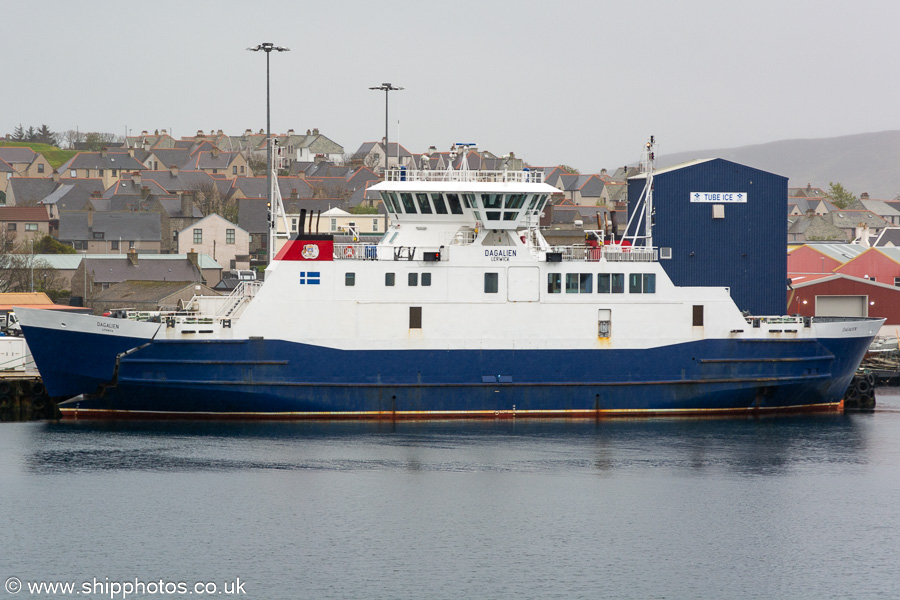 Photograph of the vessel  Dagalien pictured at Lerwick on 14th May 2022