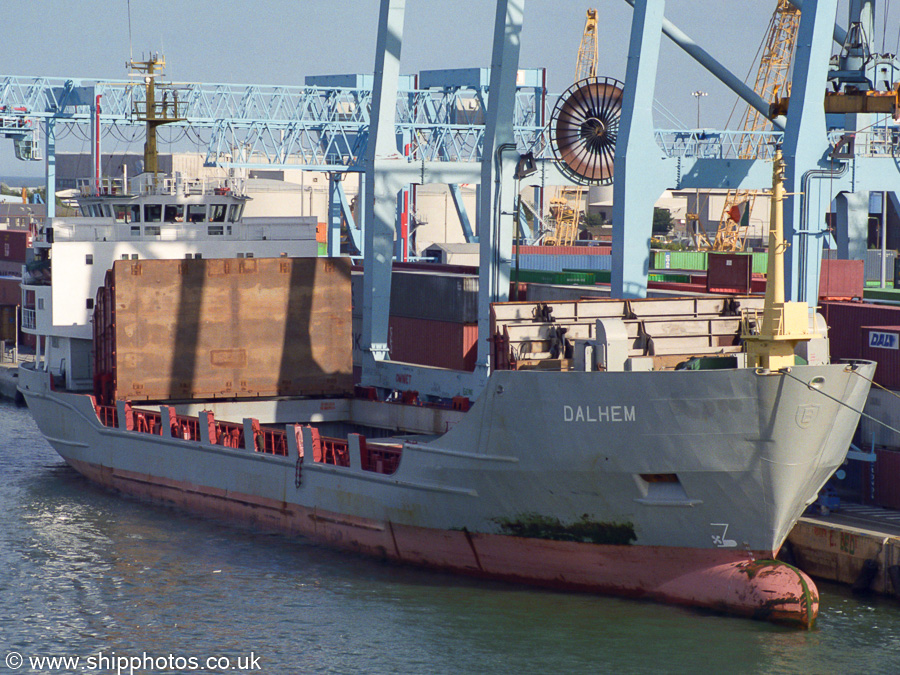 Photograph of the vessel  Dalhem pictured at Dublin on 15th August 2002