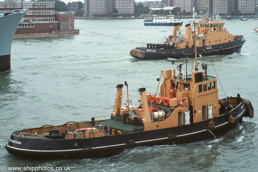 Photograph of the vessel RMAS Dalmatian pictured in Portsmouth Harbour on 17th September 1989