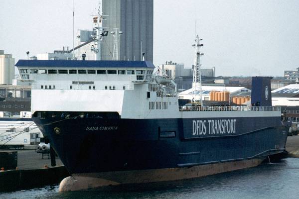 Photograph of the vessel  Dana Cimbria pictured in Esbjerg on 29th May 1998