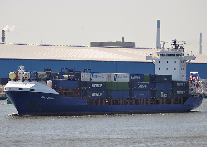 Photograph of the vessel  Dana Gothia pictured passing Vlaardingen on 27th June 2011