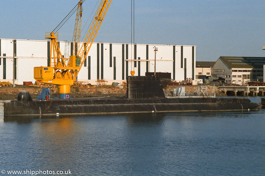 Photograph of the vessel FS Daphne pictured laid up at Lorient on 23rd August 1989