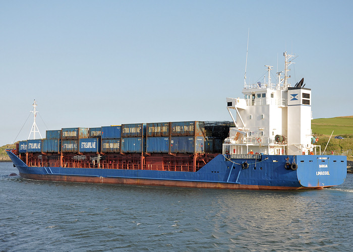 Photograph of the vessel  Daroja pictured departing Aberdeen on 15th September 2012