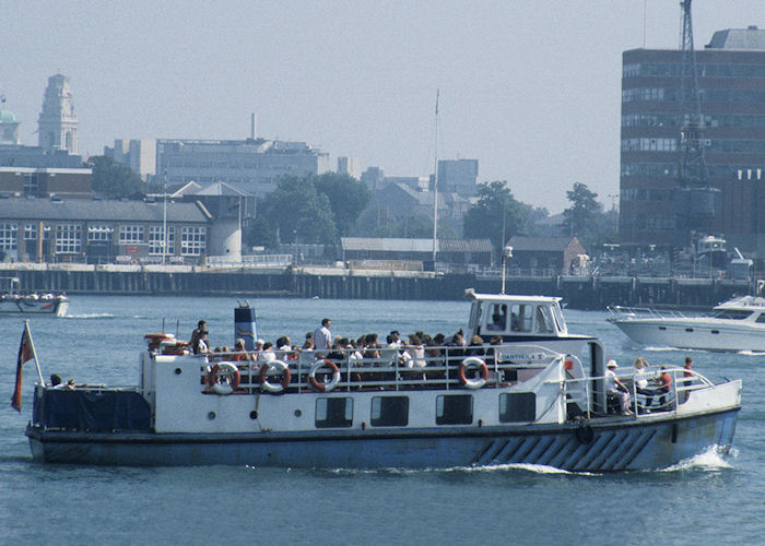 Photograph of the vessel  Darthula II pictured in Portsmouth Harbour on 29th August 1990
