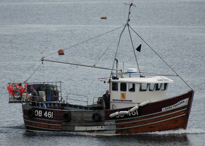 Photograph of the vessel fv Dawn Treader pictured arriving at Tobermory on 24th April 2011