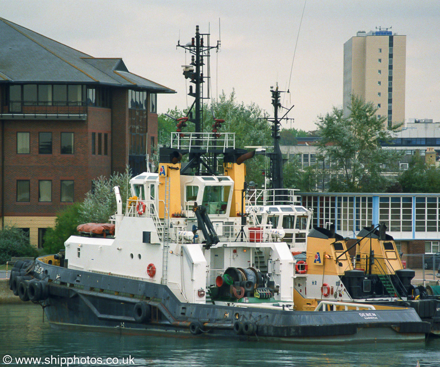 Photograph of the vessel  Deben pictured in Ocean Dock, Southampton on 27th September 2003