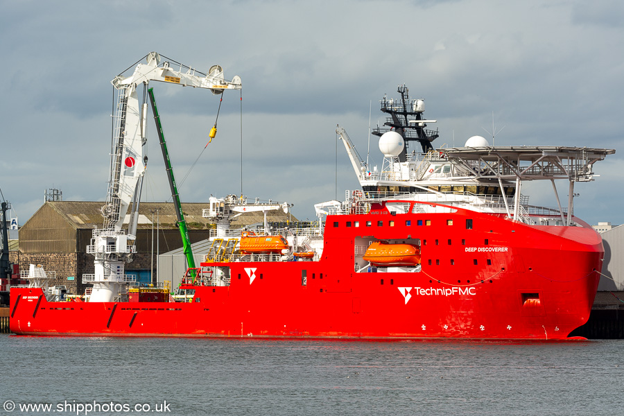 Photograph of the vessel  Deep Discoverer pictured at Aberdeen on 13th September 2024