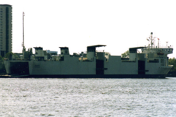 Photograph of the vessel  Degerö pictured at Convoy's Wharf, Deptford on 5th June 1996