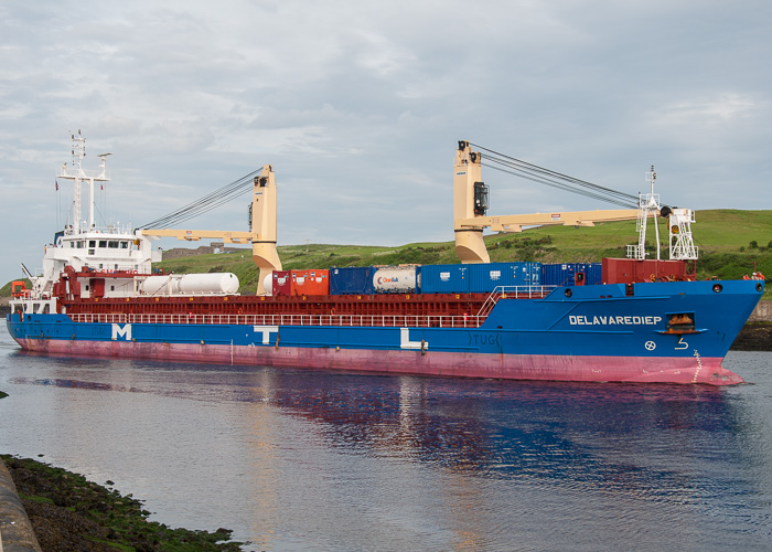 Photograph of the vessel  Delawarediep pictured arriving at Aberdeen on 12th June 2014