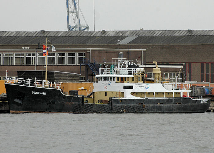 Photograph of the vessel ts Delfshaven pictured on the Nieuwe Maas at Rotterdam on 20th June 2010