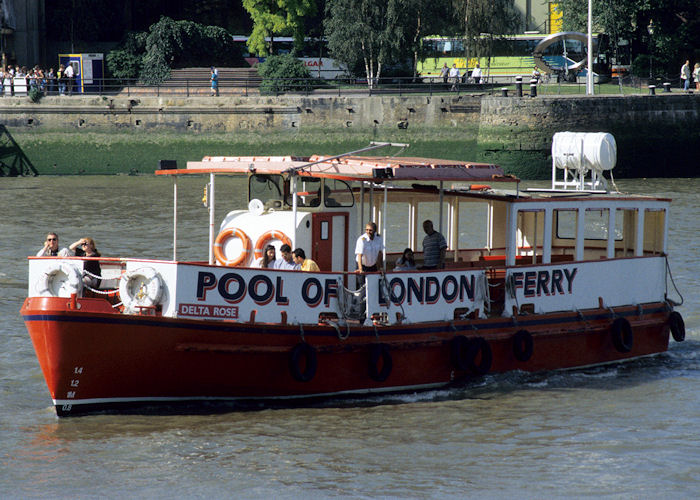 Photograph of the vessel  Delta Rose pictured in the Pool of London on 19th July 1997