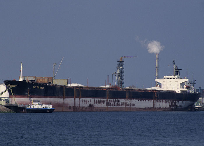 Photograph of the vessel  Delta Wave pictured laid up in Botlek, Rotterdam on 14th April 1996