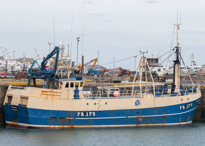 Photograph of the vessel fv Demarus pictured at Fraserburgh on 5th May 2014