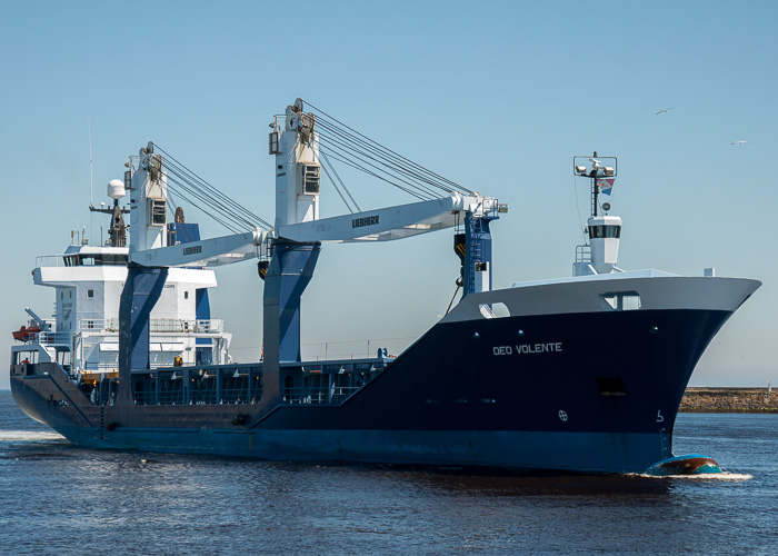 Photograph of the vessel  Deo Volente pictured arriving at Aberdeen on 10th June 2014