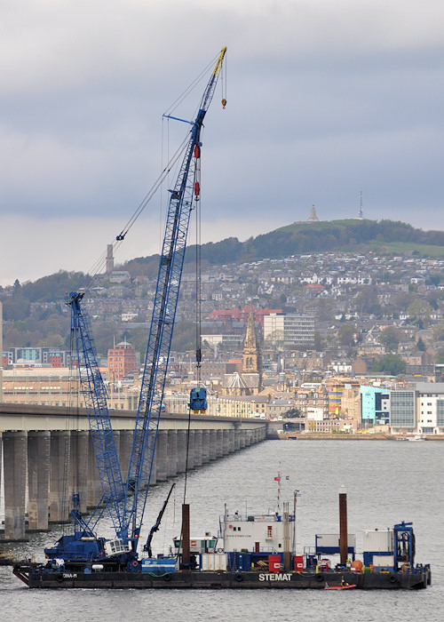 Photograph of the vessel  Dina M pictured on the River Tay on 18th April 2012