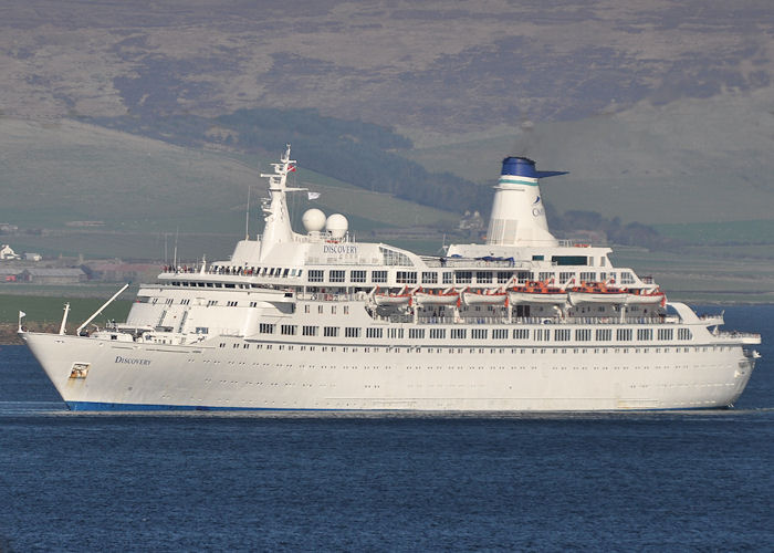  Discovery pictured approaching Kirkwall on 9th May 2013