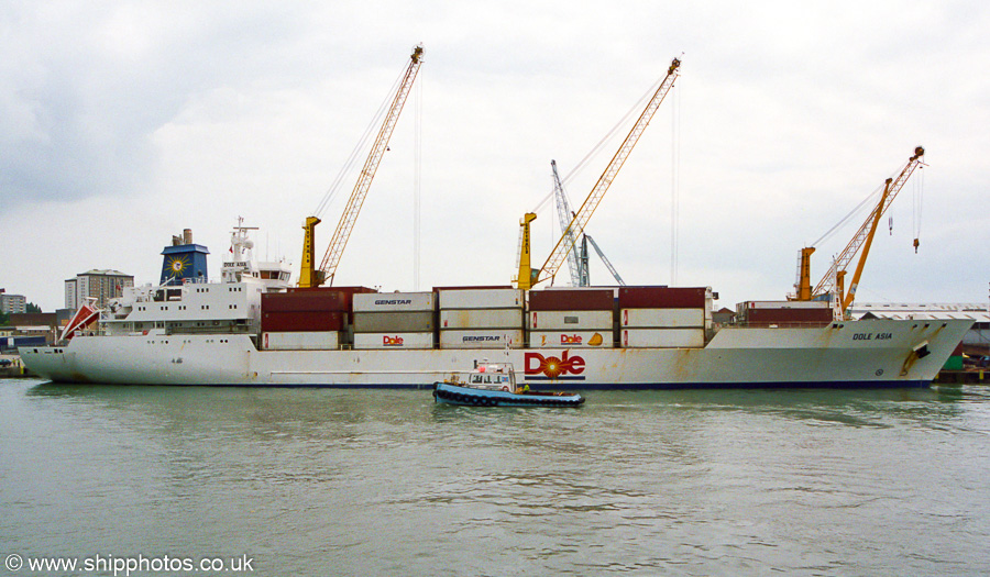 Photograph of the vessel  Dole Asia pictured at Portsmouth Ferryport on 5th July 2003