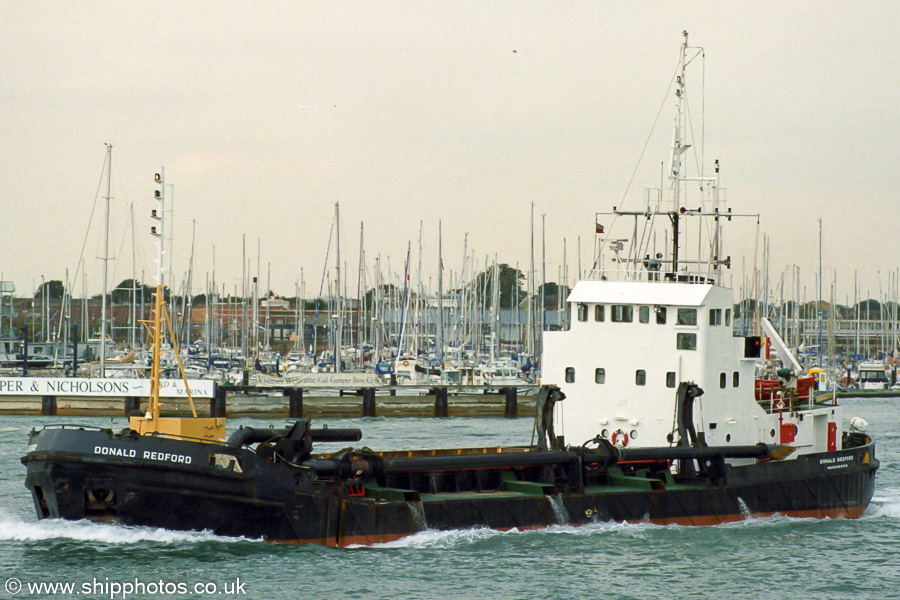 Photograph of the vessel  Donald Redford pictured departing Portsmouth Harbour on 27th September 2003