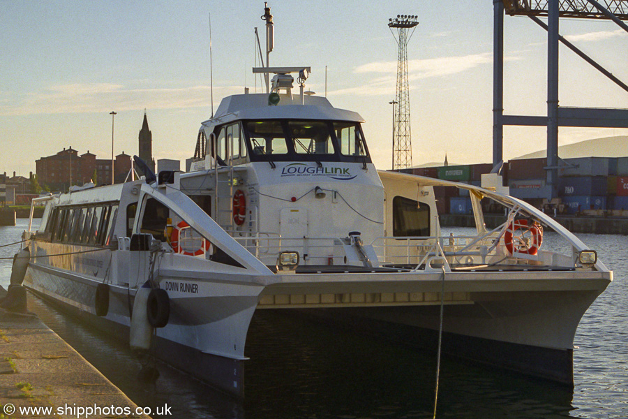 Photograph of the vessel  Down Runner pictured laid up at Belfast on 17th August 2002