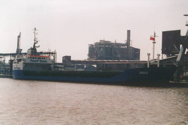 Photograph of the vessel  Drax pictured in Immingham on 18th June 2000