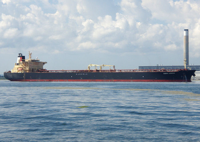 Photograph of the vessel  Dubai Legend pictured arriving at Fawley on 16th June 2008