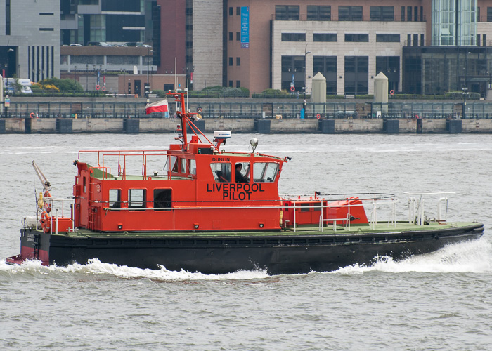 Photograph of the vessel pv Dunlin pictured passing Wallasey on 1st June 2014