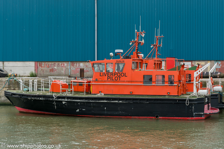 Photograph of the vessel pv Dunlin pictured in Brocklebank Dock, Liverpool on 3rd August 2019