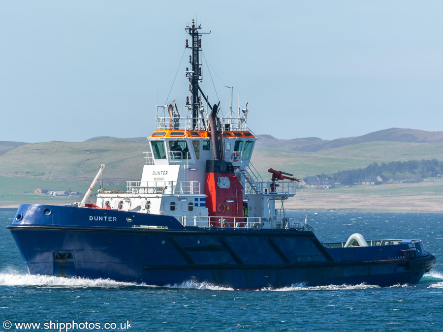 Photograph of the vessel  Dunter pictured at Sella Ness on 16th May 2022