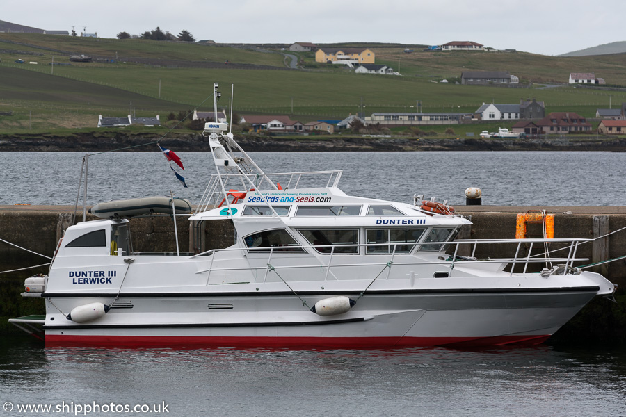 Photograph of the vessel  Dunter III pictured at Lerwick on 19th May 2015