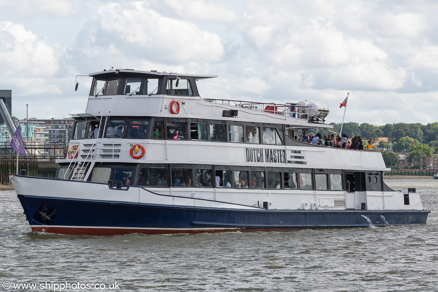 Photograph of the vessel  Dutch Master pictured passing Greenwich on 20th July 2025
