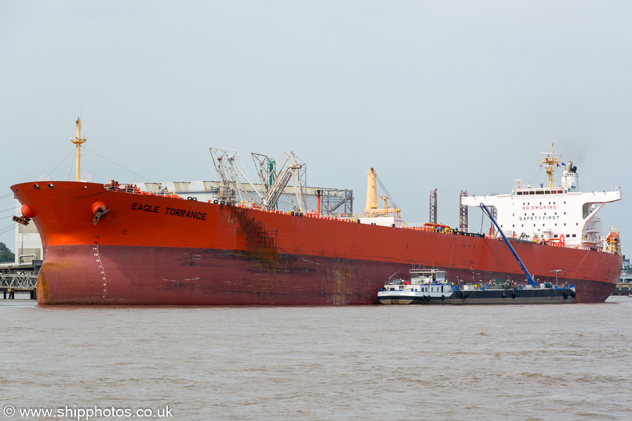 Photograph of the vessel  Eagle Torrance pictured at Tranmere Oil Terminal on 3rd August 2019