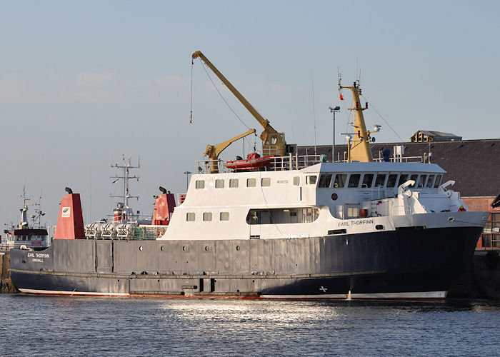 Photograph of the vessel  Earl Thorfinn pictured at Kirkwall on 9th May 2013