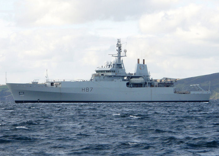 Photograph of the vessel HMS Echo pictured near Plymouth on 29th August 2007