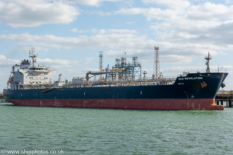 Photograph of the vessel  Eco Revolution pictured at Fawley on 20th April 2024