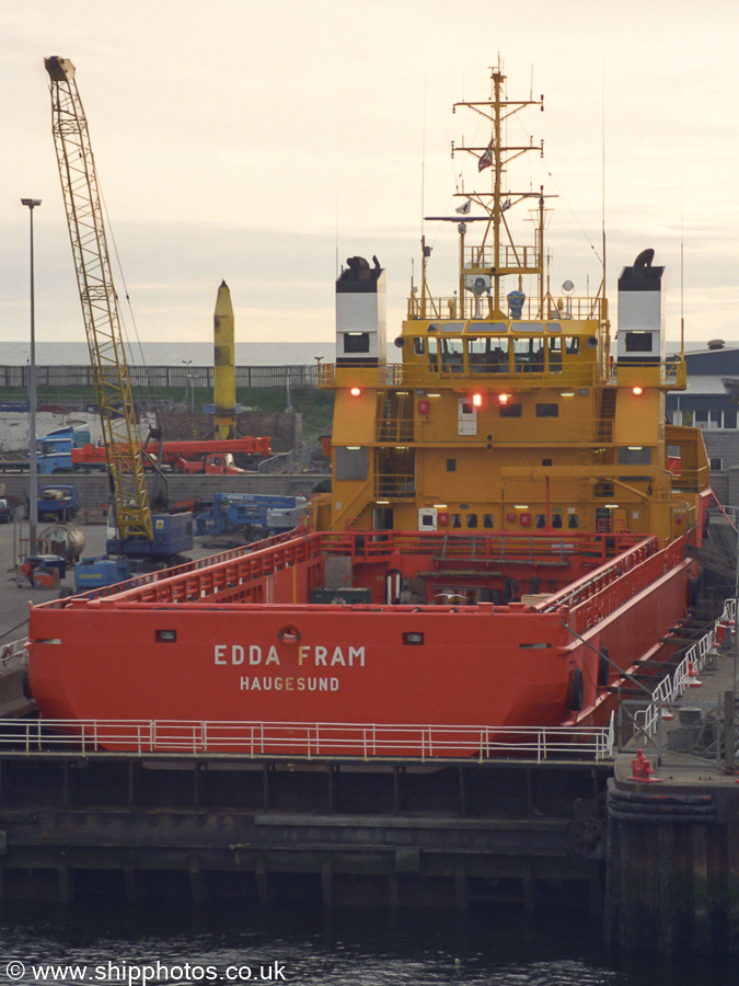  Edda Fram pictured in dock at Aberdeen on 12th May 2003