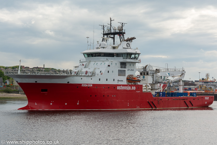  Edda Sun pictured departing Aberdeen on 29th May 2019