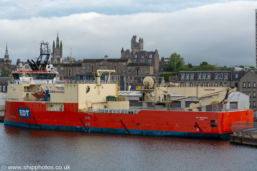 Photograph of the vessel  EDT Hercules pictured at Aberdeen on 22nd May 2022