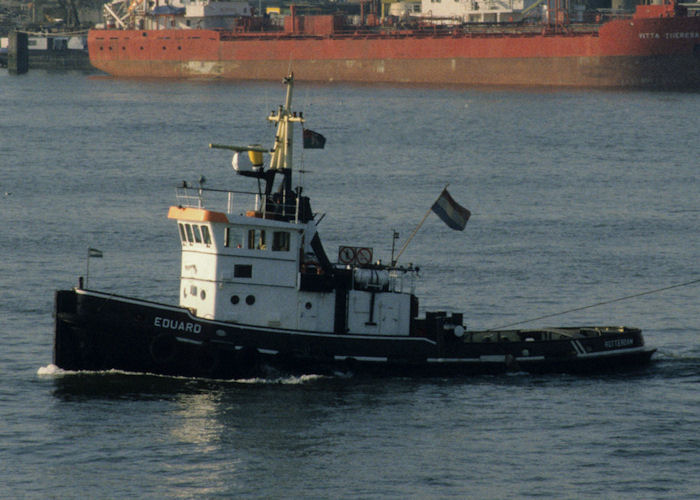 Photograph of the vessel  Eduard pictured passing Vlaardingen on 15th April 1996