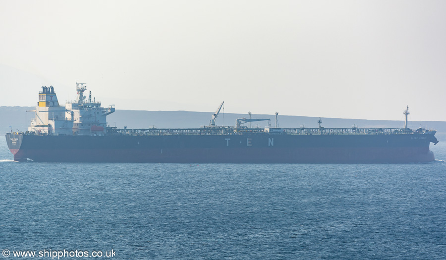 Photograph of the vessel  Elias Tsakos pictured entering Scapa Flow on 15th May 2024