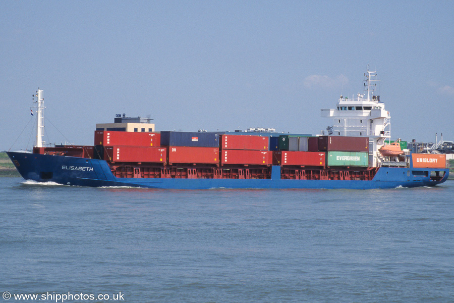 Photograph of the vessel  Elisabeth pictured on the Nieuwe Waterweg on 17th June 2002