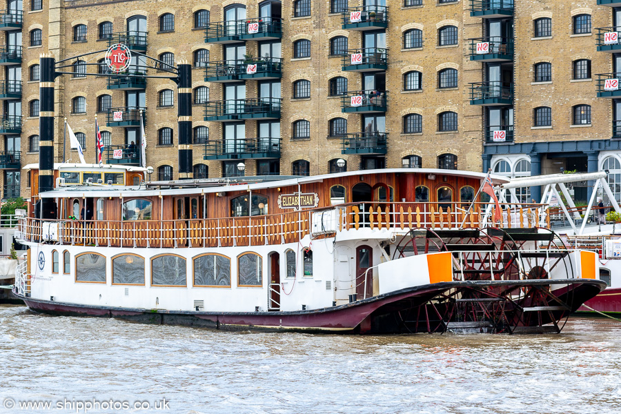 Photograph of the vessel  Elizabethan pictured in London on 6th July 2023