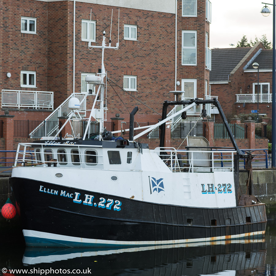 Photograph of the vessel fv Ellen Mac pictured at Royal Quays, North Shields on 27th December 2016