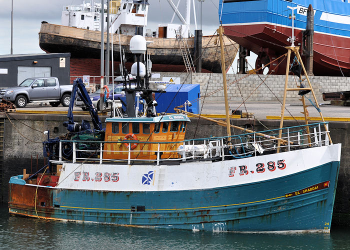 Photograph of the vessel fv El Shaddai pictured at Fraserburgh on 6th May 2013
