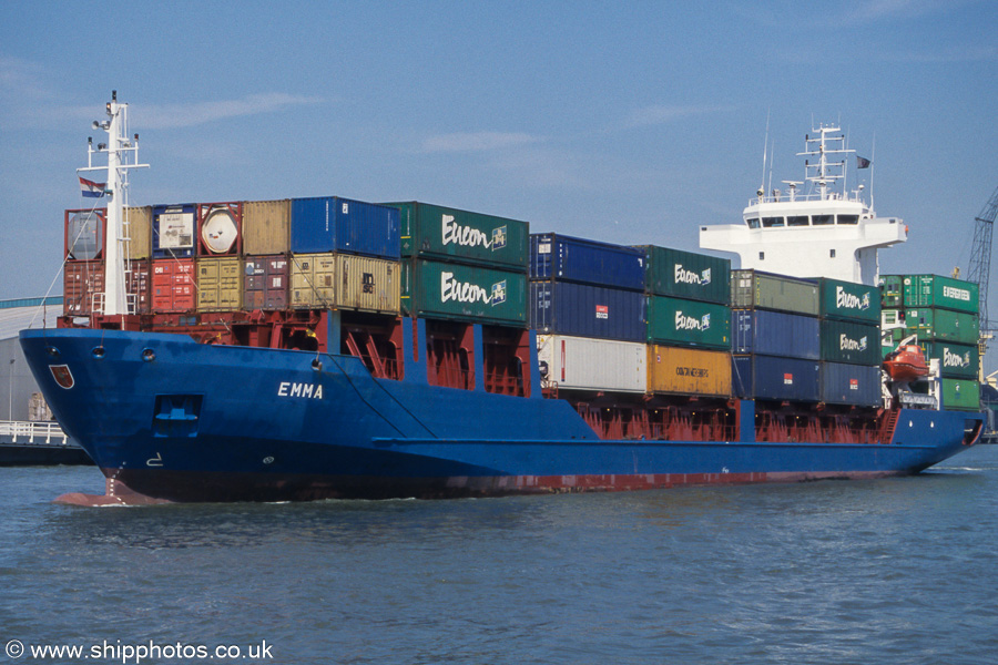 Photograph of the vessel  Emma pictured arriving in Eemhaven, Rotterdam on 17th June 2002