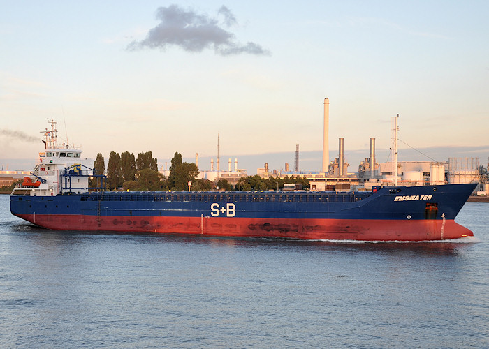 Photograph of the vessel  Emswater pictured passing Vlaardingen on 25th June 2012