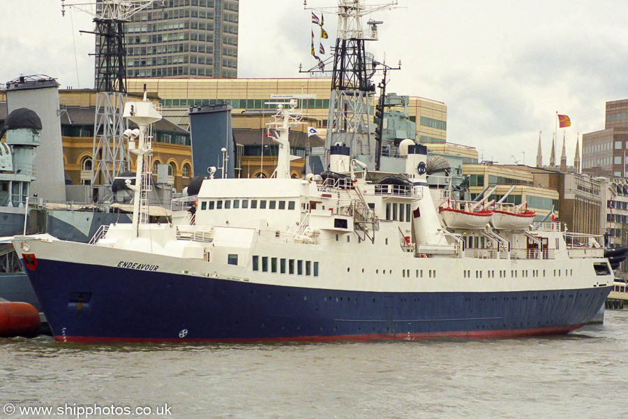 Endeavour pictured in London on 3rd May 2003