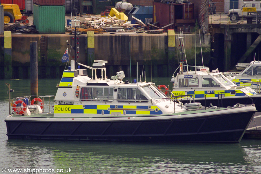 Photograph of the vessel  Endeavour pictured in Portsmouth Naval Base on 6th July 2002