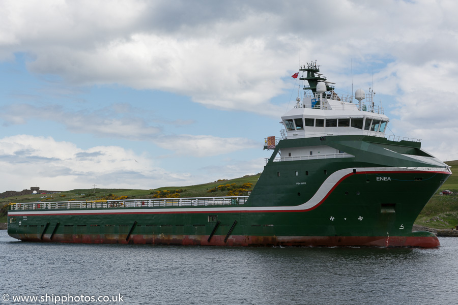 Photograph of the vessel  Enea pictured arriving at Aberdeen on 17th May 2015